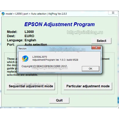 EPSON L3050, L3070 Adjustment program (сброс памперса) - irongamers.ru