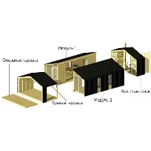 Проект каркасного дома 1130Х840 см