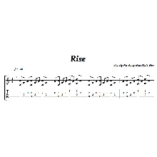 Rise (The Rising of the Shield Hero) - гитара ноты+табы