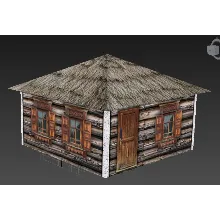 3d модель избы для игр