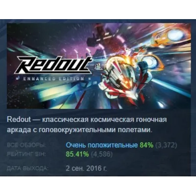 Redout: Enhanced Edition STEAM KEY REGION GLOBAL+РОССИЯ - irongamers.ru