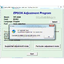 Adjustmen program Epson WF-3620, WF-3640