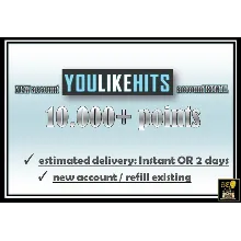 Youlikehits Aккаунт: 10,000 Поинтов (Новый/Пополнение)
