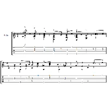 Sheet music for guitar: the March 