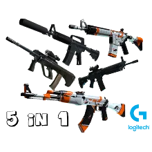 5 в 1 LOGITECH CS 2 | SG553, AK-47, M4A4-S, M4A4, AUG