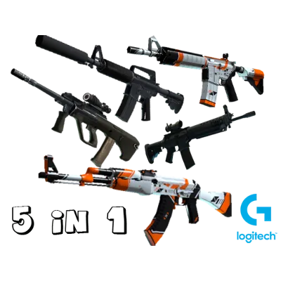 5 в 1 LOGITECH CS 2 | SG553, AK-47, M4A4-S, M4A4, AUG - irongamers.ru