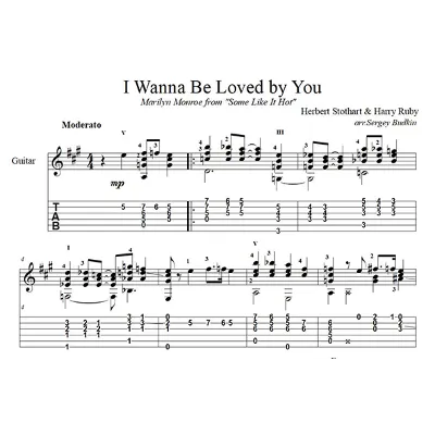I Wanna Be Loved By You (Мэрилин Монро) - для гитары - irongamers.ru