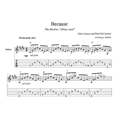 Because (The Beatles) - для гитары - irongamers.ru