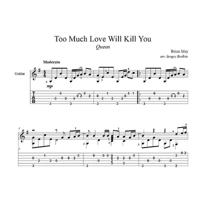 Too much love will kill you (Queen) для гитары - irongamers.ru