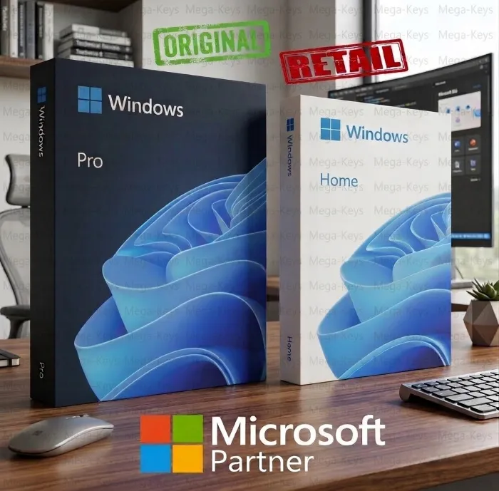 Windows 10 · 11 PRO · HOME НАСТОЯЩИЙ Retail · Чек ФЗ · Купить лицензионный ключ