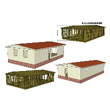 Проект каркасного дома 12500х7000мм