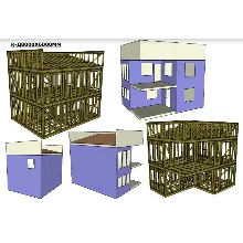 Проект двухэтажного каркасного дома 8000х6000 мм