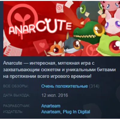 Anarcute Steam Key Region Free - irongamers.ru