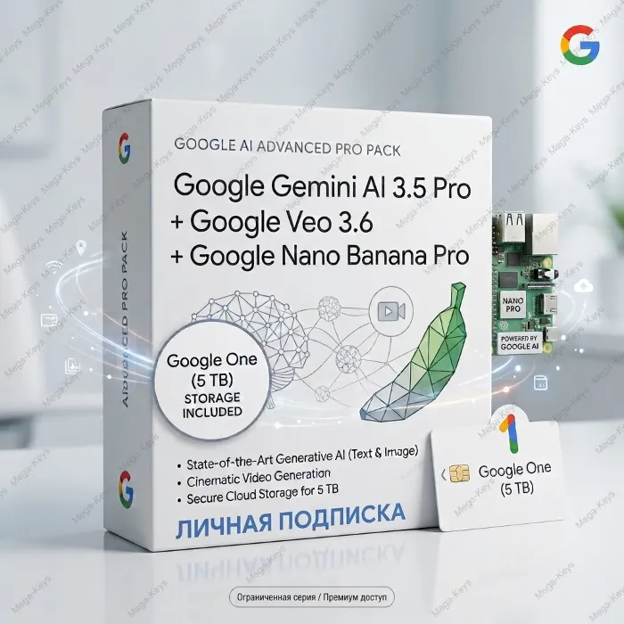 Google Gemini Pro · 6 Месяцев · 5 ТБ в Google Drive · Активация по ссылке
