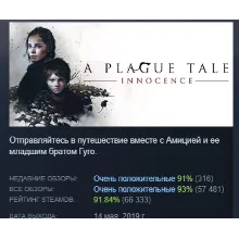 A Plague Tale: Innocence АВТОДОСТАВКА STEAM РОССИЯ