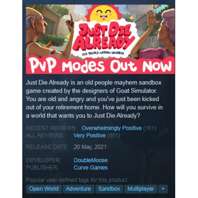 Just Die Already (STEAM KEY/RU） - irongamers.ru