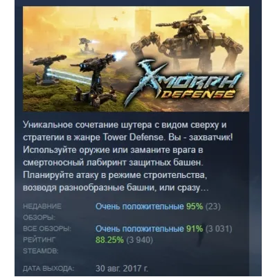 X-Morph: Defense АВТОДОСТАВКА STEAM GLOBAL МГНОВЕННО ЛИЦЕНЗИЯ - irongamers.ru