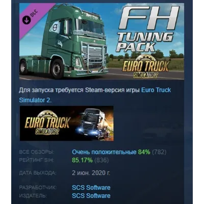 Euro Truck Simulator 2 - FH Tuning Pack DLC АВТОДОСТАВКА STEAM РОССИЯ
