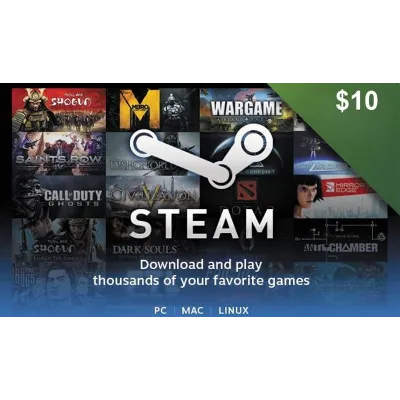 Steam Wallet Gift Card $10 USD - irongamers.ru