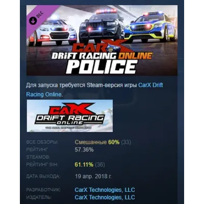 CarX Drift Racing Online - CarX Police DLC STEAM GIFT - irongamers.ru