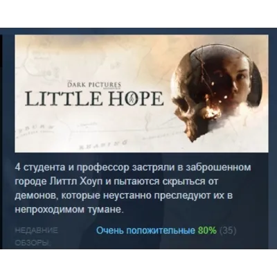 The Dark Pictures Anthology: Little Hope АВТОДОСТАВКА STEAM GLOBAL МГНОВЕННО ЛИЦЕНЗИЯ - irongamers.ru