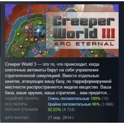 Creeper World 3: Arc Eternal AUTODELIVERY STEAM GIFT INSTANTLY - irongamers.ru