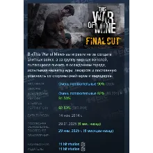 THIS WAR OF MINE: FINAL CUT АВТОДОСТАВКА STEAM GLOBAL МГНОВЕННО ЛИЦЕНЗИЯ