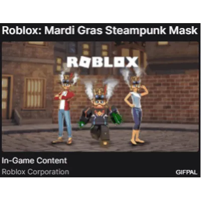 Roblox: Mardi Gras Steampunk Mask Drop #4 - irongamers.ru