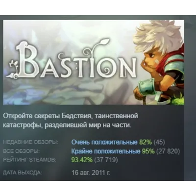 Bastion АВТОДОСТАВКА STEAM GLOBAL МГНОВЕННО ЛИЦЕНЗИЯ - irongamers.ru