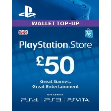 Playstation Network PSN £50 (UK) - без комиссии