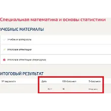 Специальная математика основы статистики тест Синергия