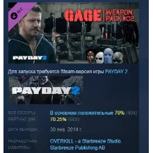 PAYDAY 2: Gage Weapon Pack #02 DLC АВТОДОСТАВКА STEAM РОССИЯ