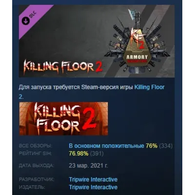 Killing Floor 2 Armory Season Pass KF2 Season Pass 2021 DLC AUTODELIVERY STEAM РОССИЯ - irongamers.ru