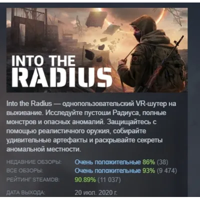 Into the Radius VR АВТОДОСТАВКА STEAM GLOBAL МГНОВЕННО ЛИЦЕНЗИЯ - irongamers.ru