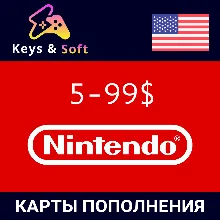 Nintendo Gift Card 5$–99$ (USA) [Без комиссии]