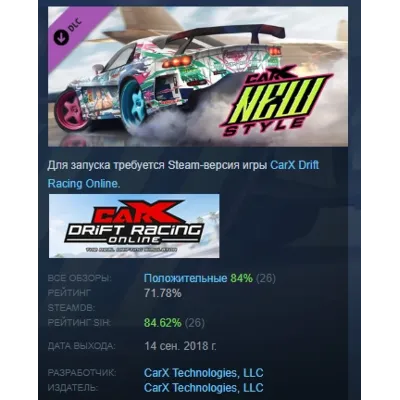 CarX Drift Racing Online - New Style DLC STEAM GIFT - irongamers.ru