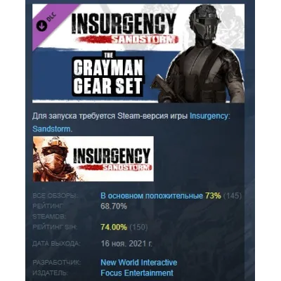 Insurgency: Sandstorm - Gray Man Gear Set DLC STEAM