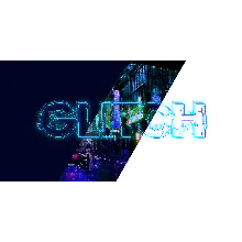 Неоновая glitch надпись для шапки канала или видео