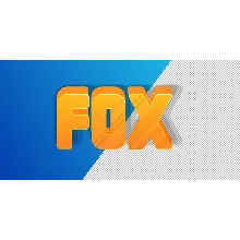 FOX 3D эффект для шрифта с эффектом бликов и тенью