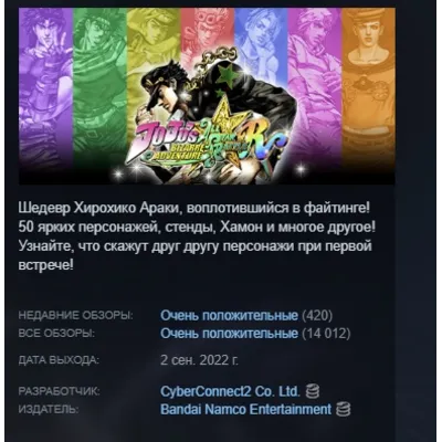 JoJo's Bizarre Adventure: All-Star Battle R Deluxe Edition АВТОДОСТАВКА STEAM GLOBAL - irongamers.ru