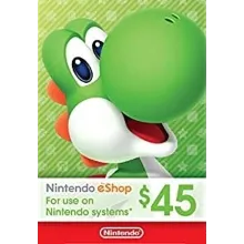 🎁 КАРТА ОПЛАТЫ NINTENDO ESHOP — 45 USD [USA]