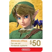 🎁 КАРТА ОПЛАТЫ NINTENDO ESHOP — 50 USD [USA]