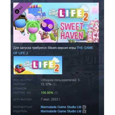 THE GAME OF LIFE 2: Sweet Haven World DLC STEAM РОССИЯ - irongamers.ru