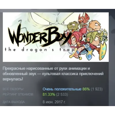 Wonder Boy: The Dragon's Trap АВТОДОСТАВКА STEAM GLOBAL МГНОВЕННО ЛИЦЕНЗИЯ - irongamers.ru