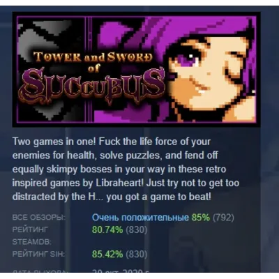 Tower and Sword of Succubus АВТОДОСТАВКА STEAM GLOBAL МГНОВЕННО ЛИЦЕНЗИЯ - irongamers.ru