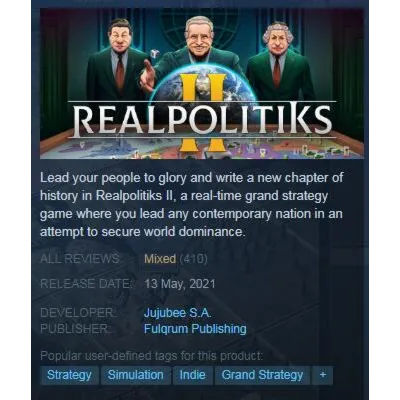 Realpolitiks II (Steam Key GLOBAL) - irongamers.ru