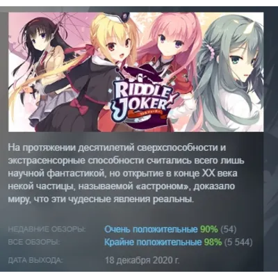 Riddle Joker АВТОДОСТАВКА STEAM GLOBAL МГНОВЕННО ЛИЦЕНЗИЯ - irongamers.ru
