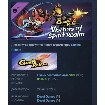 Gunfire Reborn - Visitors of Spirit Realm АВТОДОСТАВКА STEAM GLOBAL МГНОВЕННО ЛИЦЕНЗИ - irongamers.ru