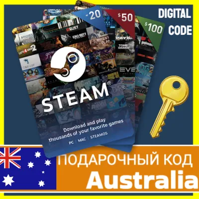 СТИМ КАРТЫ AUD STEAM Australia КОД ПОПОЛНЕНИЯ | ПОПОЛНИТЬ СТИМ АВСТРАЛИЯ AU - irongamers.ru