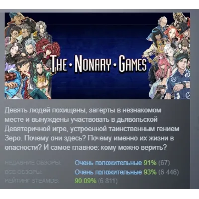 Zero Escape: The Nonary Games АВТОДОСТАВКА STEAM GLOBAL МГНОВЕННО ЛИЦЕНЗИЯ - irongamers.ru